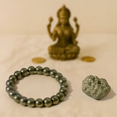 Dhan Varsha Combo (AAA+ Peruvian Pyrite + Free Raw Pyrite Cluster)