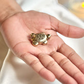 Golden Pyrite Turtle Carving